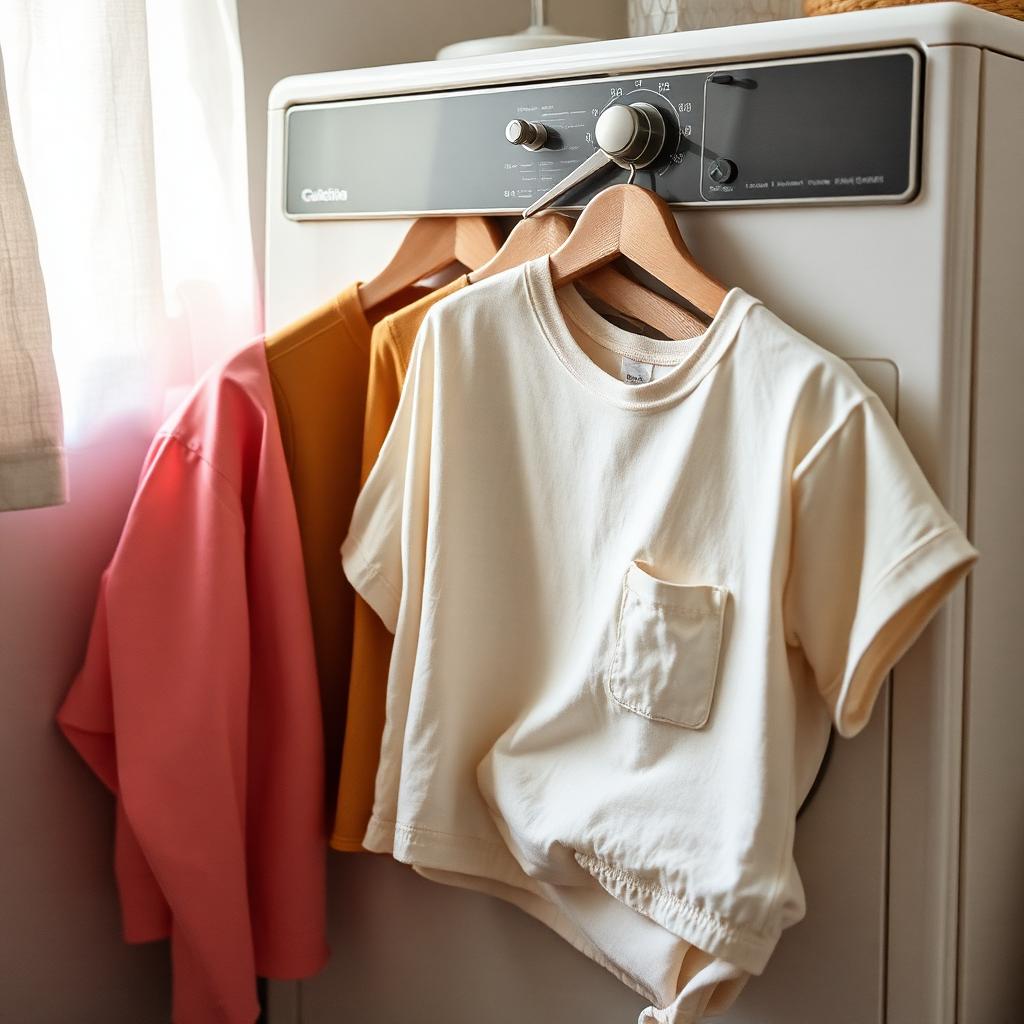 Roupas emboladas e torcidas retiradas do cesto após a centrifugação