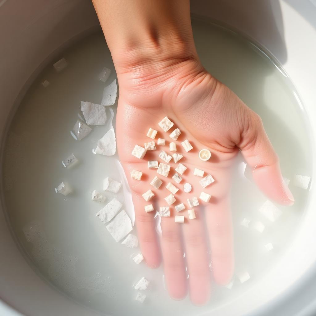 Peças pequenas e delicadas colocadas em saquinho de lavagem antes do ciclo
