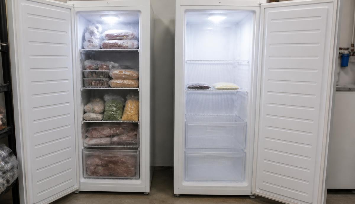 Comparação de consumo entre um freezer bem cuidado e um mal vedado