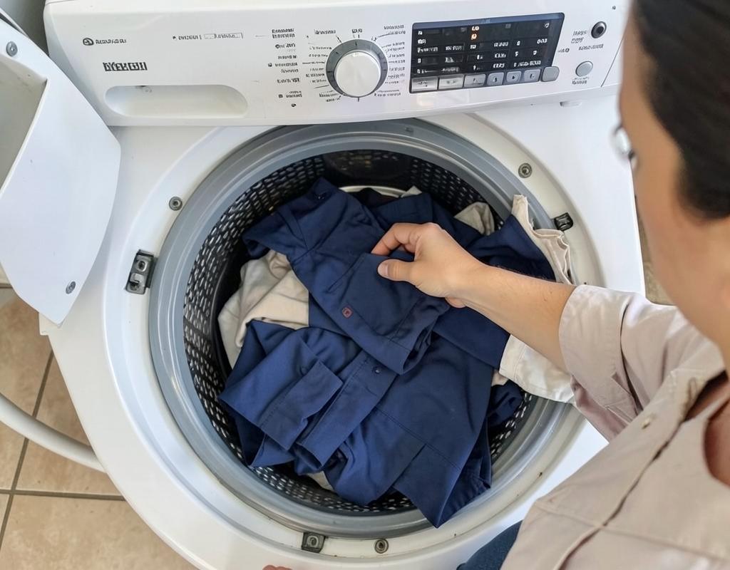Distribuição uniforme de roupas no cesto da lavadora