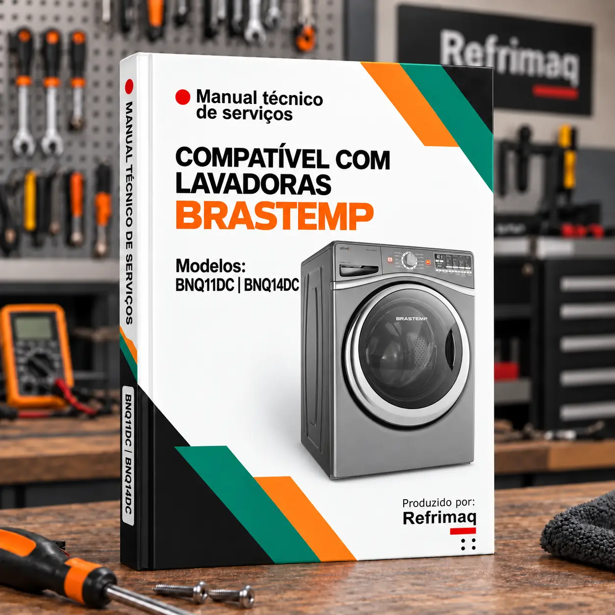 Capa do Manual Técnico de Serviços — Brastemp BNQ11DC · BNQ14DC (Lavadora Ative 11 kg / 14 kg)
