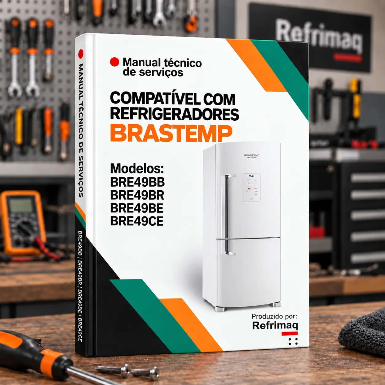 Capa: Manual Técnico de Serviços — Brastemp BRE49BB · BRE49BR · BRE49BE (Refrigerador) (REF)