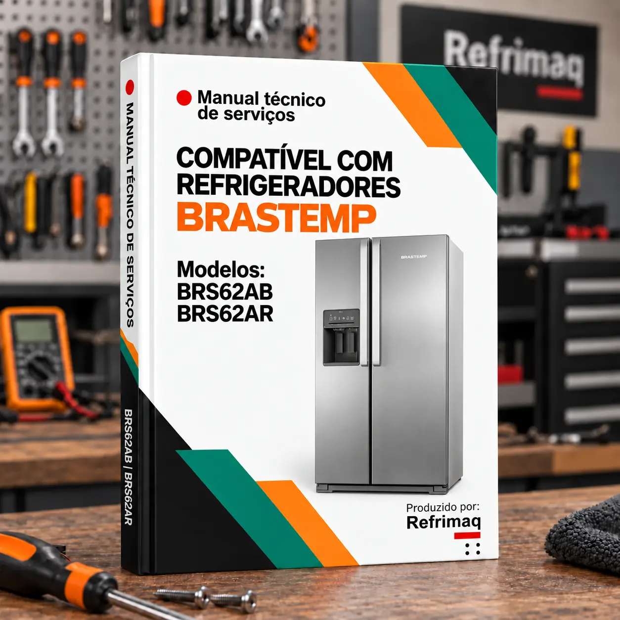 Capa do Manual Técnico de Serviços — Brastemp BRS62AB · BRS62AR (Refrigerador)