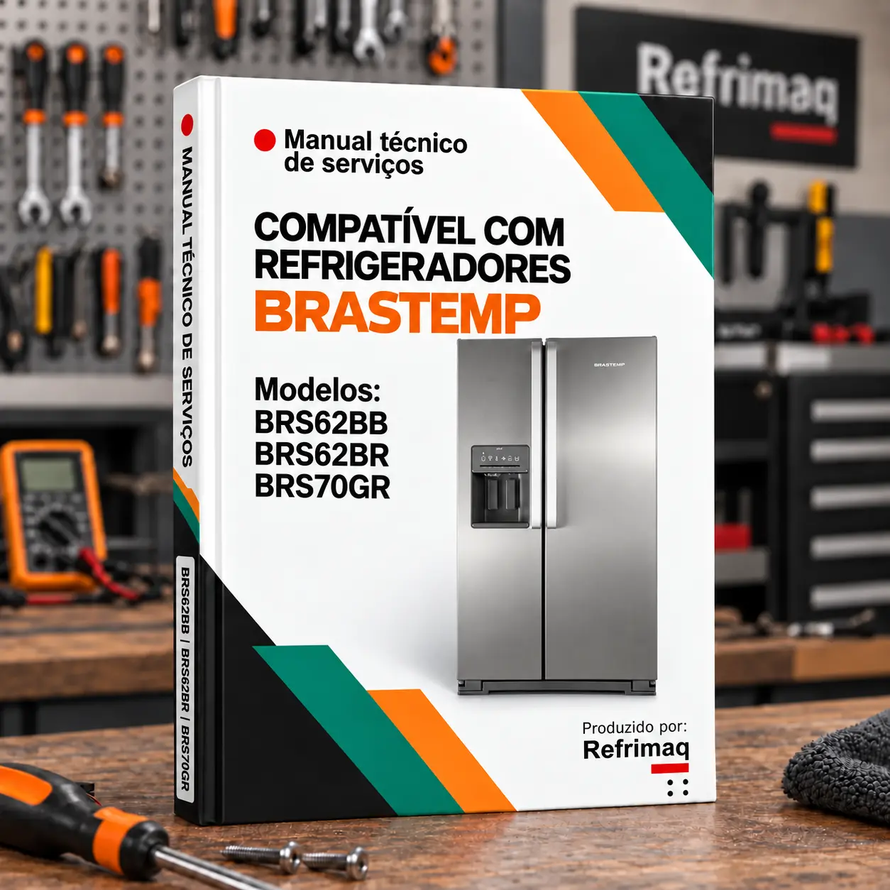 Capa do Manual Técnico de Serviços — Brastemp BRS62BB · BRS62BR · BRS70GR (Refrigerador)