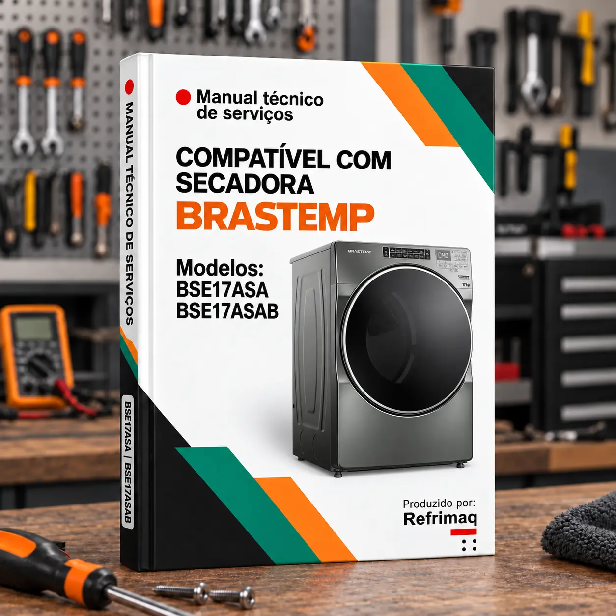 Capa do Manual Técnico de Serviços — Brastemp BSE17ASA · BSE17ASAB (Secadora)