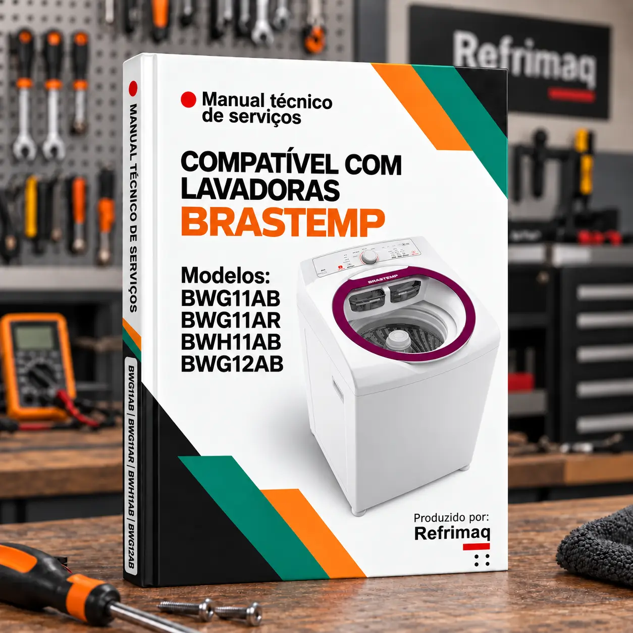 Capa do Manual Técnico de Serviços — Brastemp BWG11AB · BWG11AR · BWH11AB · BWG12AB