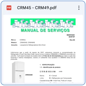 Manual técnico Consul CRM45AB CRM49AB-baixar grátis em pdf