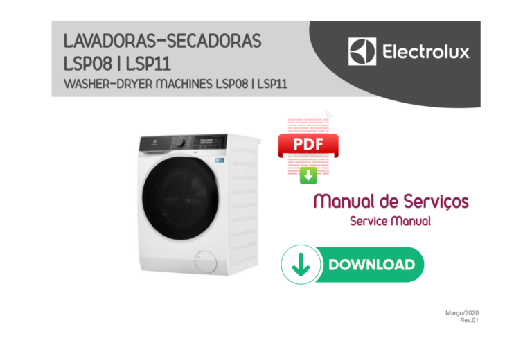 baixar Manual lava e seca Electrolux LSP08 LSP11 pdf