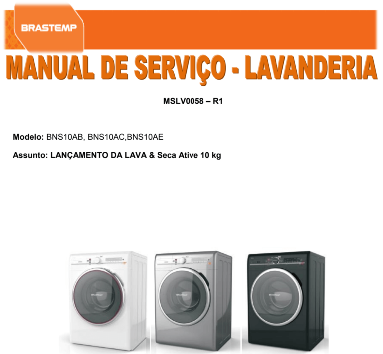 Manual Técnico Da Lava E Seca Brastemp BNS10 | Refrimaq