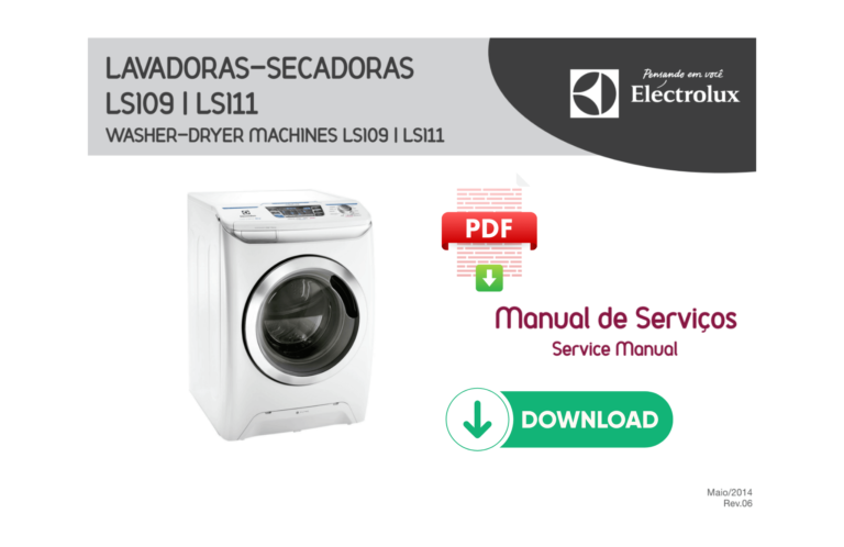 baixar manual tecnico de servicos lava e seca electrolux LSI09 LSI11