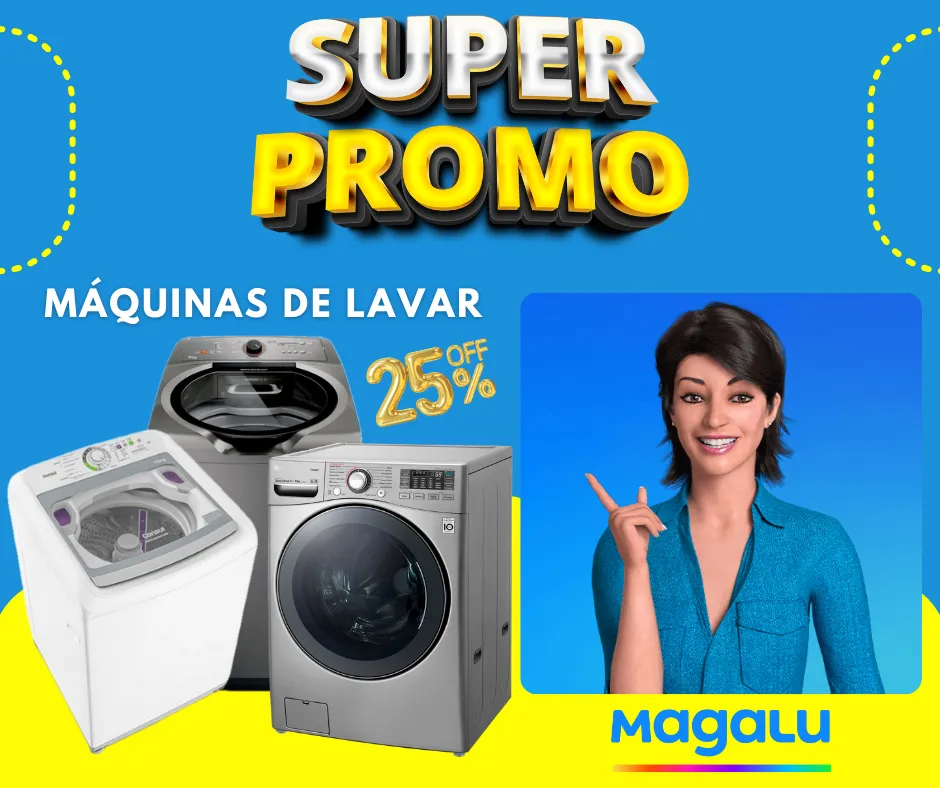 promocao de maquina de lavar roupas