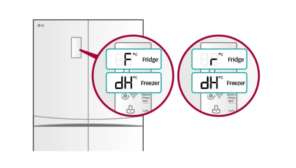 Código de erro FD ou rD no refrigerador LG