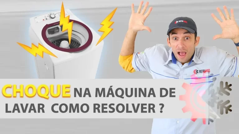 como evitar choque na máquina de lavar