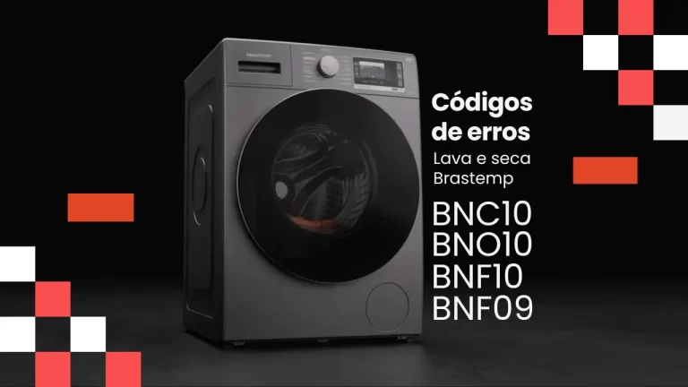 Códigos de erros Lava e seca Brastemp BNC10 BNO10 BNF10 BNF09