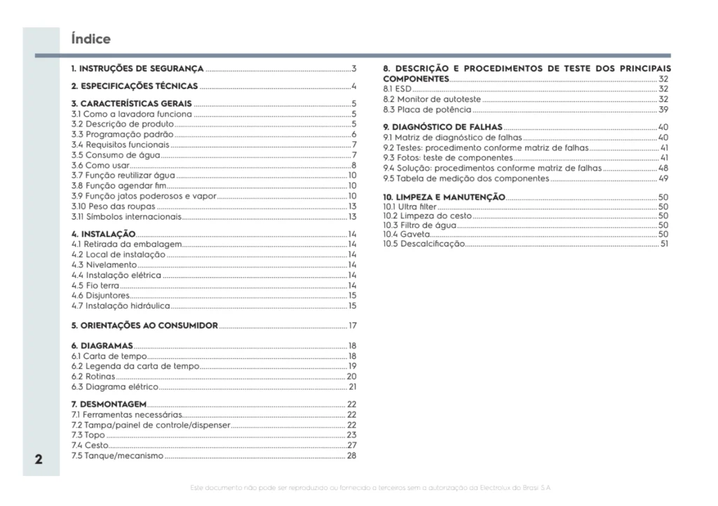 segunda pagina do manual