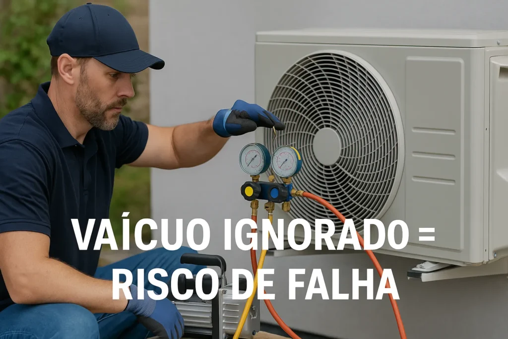 Instalação De Ar Condicionado Split: 12 Erros Fatais Que Queimam O Aparelho 4 Técnico Ignora O Vácuo Na Instalação Do Ar-Condicionado, Manômetro Indica Pressão Com Bomba Desligada