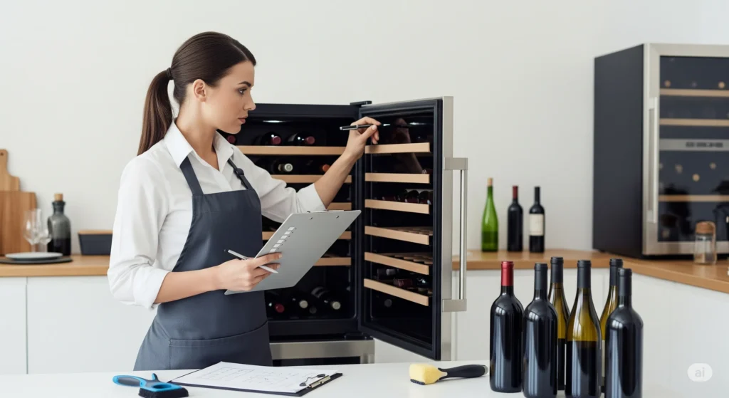 Adega Climatizada Não Refrigera: 7 Defeitos Mais Comuns E Como Resolver 9 Técnico Realizando Manutenção Em Adega Climatizada Com Ferramentas