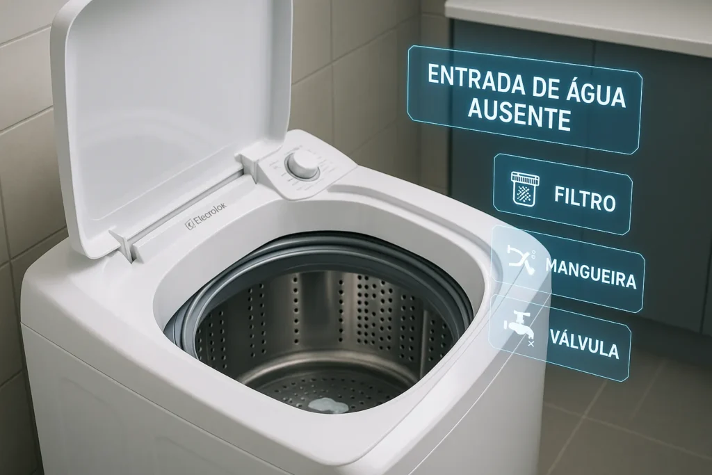 Máquina De Lavar Não Entra Água: 11 Causas E Soluções Definitivas Para Resolver Hoje 1 Máquina De Lavar Electrolux Com Tambor Seco E Alerta De Falha Na Entrada De Água