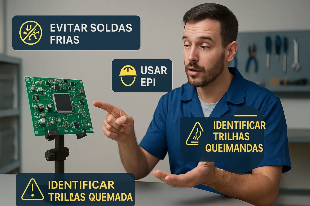 Como Testar Placa De Geladeira: 7 Métodos Profissionais Para Diagnóstico Preciso 8 Técnico Explicando Boas Práticas De Manutenção Em Placa Eletrônica Com Dicas Digitais Em Português.