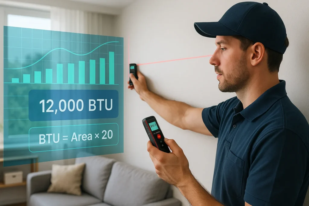 Ar Condicionado Que Gasta Menos Energia: 9 Modelos Que Economizam Até 70% Na Conta De Luz 4 Tecnico-Medindo-Btu-Sem-Controle
